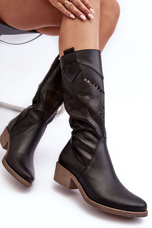 Ažurové kozačky model 192114 Step in style