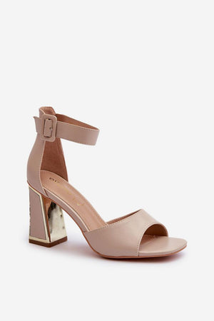 Sandály na podpatku model 197089 Step in style