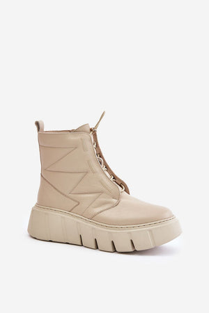Boty na široké podrážce model 202820 Step in style