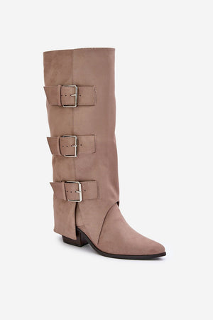 Kozačky na podpatku model 203505 Step in style