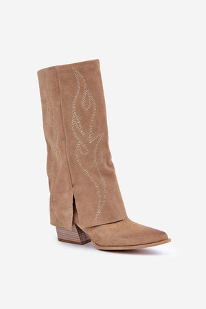 Kozačky na podpatku model 203899 Step in style