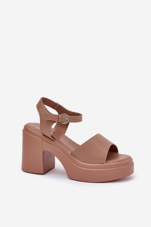 Sandály na podpatku model 209921 Step in style