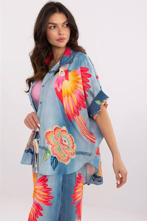 Košile s krátkým rukávem model 210033 Italy Moda
