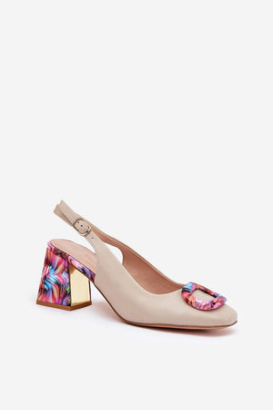 Sandály na podpatku model 210693 Step in style