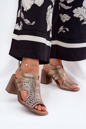 Sandály na podpatku model 211364 Step in style