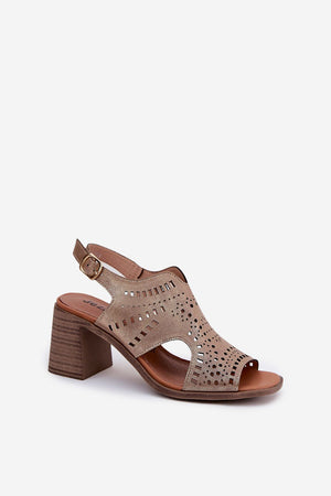 Sandály na podpatku model 211364 Step in style