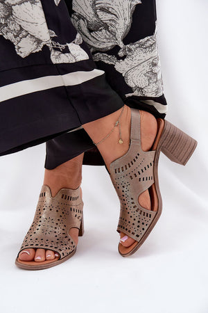 Sandály na podpatku model 211364 Step in style
