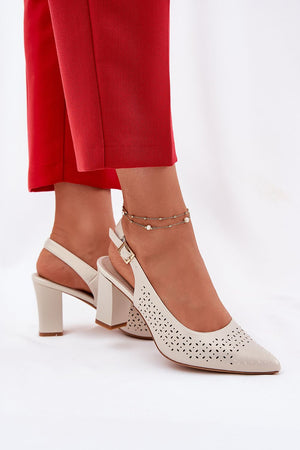 Sandály na podpatku model 211939 Step in style