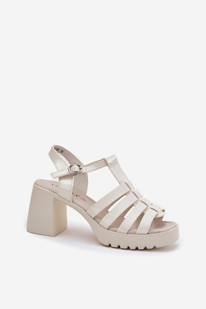 Sandály na podpatku model 212575 Step in style