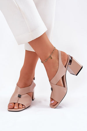 Sandály na podpatku model 212827 Step in style