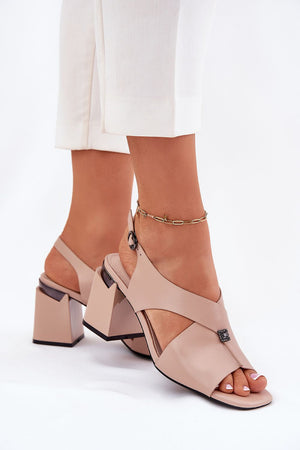 Sandály na podpatku model 212827 Step in style
