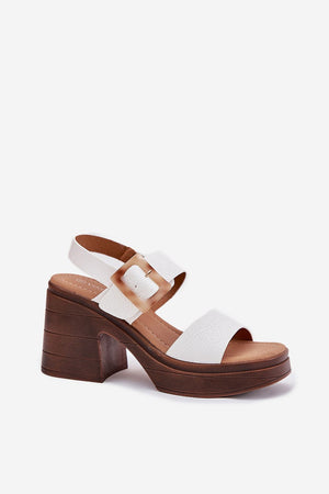 Sandály na podpatku model 213008 Step in style