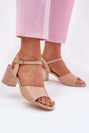 Sandály na podpatku model 213011 Step in style