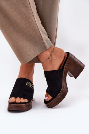 Klapky na podpatku model 213037 Step in style