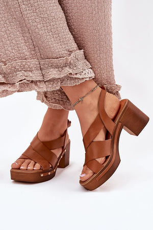 Sandály na podpatku model 214390 Step in style