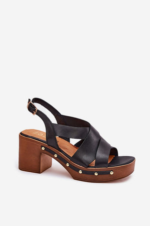 Sandály na podpatku model 214744 Step in style