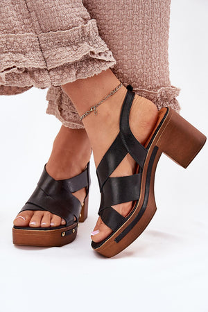 Sandály na podpatku model 214744 Step in style