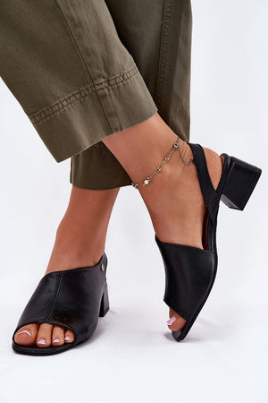Sandály na podpatku model 215343 Step in style