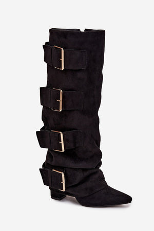 Kozačky na podpatku model 217203 Step in style