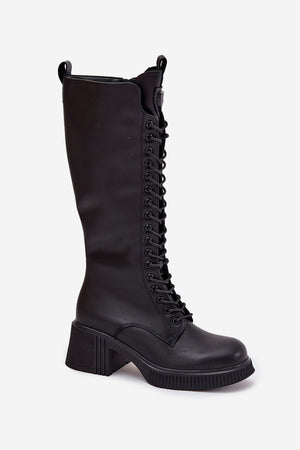 Kozačky na podpatku model 217765 Step in style
