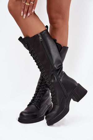 Kozačky na podpatku model 217765 Step in style