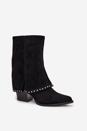 Kozačky na podpatku model 218489 Step in style