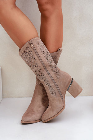 Ažurové kozačky model 218494 Step in style