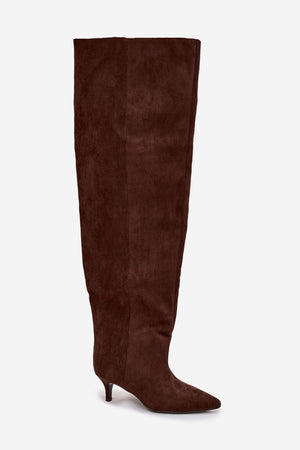 Kozačky na podpatku model 219135 Step in style
