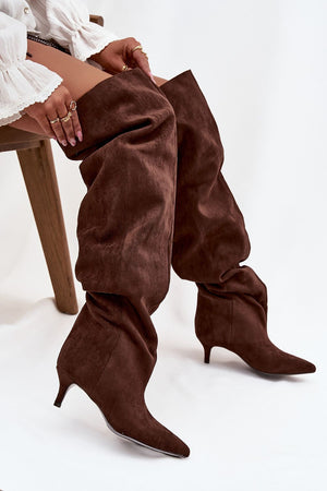 Kozačky na podpatku model 219135 Step in style