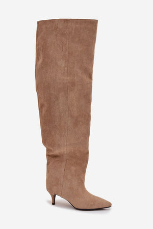 Kozačky na podpatku model 219136 Step in style