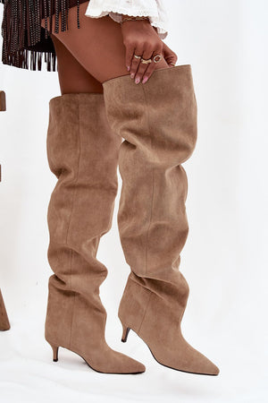 Kozačky na podpatku model 219136 Step in style