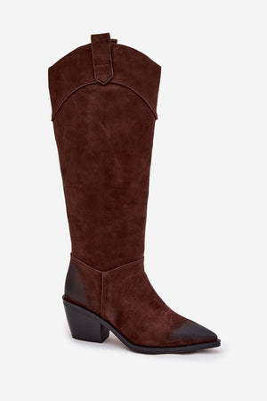 Kozačky na podpatku model 219399 Step in style