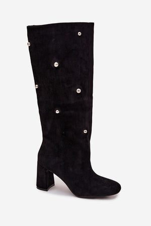 Kozačky na podpatku model 219862 Step in style