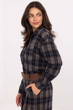 Košile s dlouhým rukávem model 220041 Italy Moda