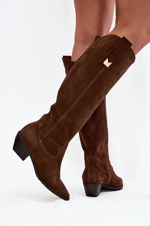 Kozačky na podpatku model 220208 Step in style