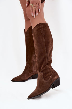 Kozačky na podpatku model 220211 Step in style