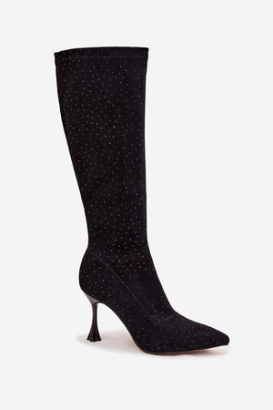 Kozačky na podpatku model 220213 Step in style