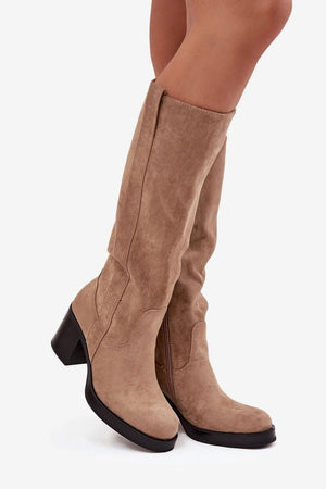 Kozačky na podpatku model 220225 Step in style