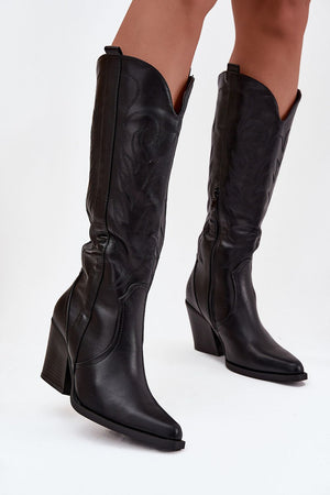 Kozačky na podpatku model 220714 Step in style