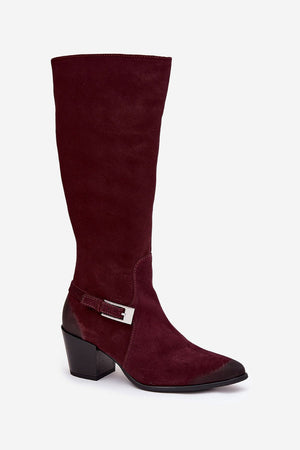 Kozačky na podpatku model 221524 Step in style