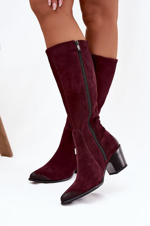 Kozačky na podpatku model 221524 Step in style
