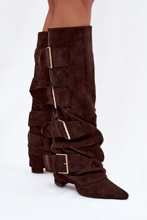 Kozačky na podpatku model 221908 Step in style