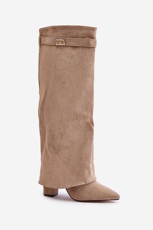 Kozačky na podpatku model 222536 Step in style