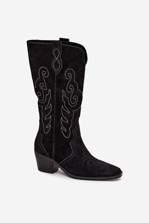 Kozačky na podpatku model 222538 Step in style