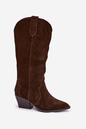 Kozačky na podpatku model 222727 Step in style