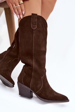 Kozačky na podpatku model 222727 Step in style