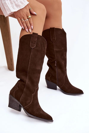 Kozačky na podpatku model 222727 Step in style