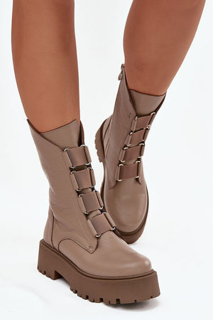 Boty na široké podrážce model 222965 Step in style