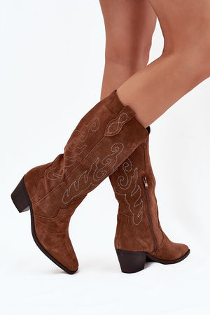 Kozačky na podpatku model 223007 Step in style