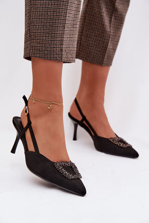 Sandály na podpatku model 224464 Step in style